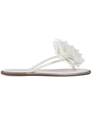 Le Silla Rose Flat Sandals - White