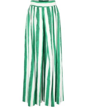Alice + Olivia Gestreifte Hose - Grün