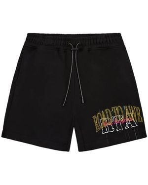 RTA Clyde Logo-Print Shorts - Black