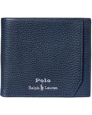 Polo Ralph Lauren Pebbled Leather Wallet - Blue