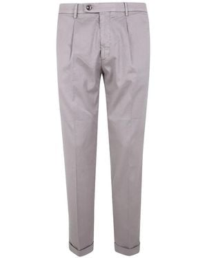 Michael Coal Pleated Linen Pants - Gray