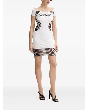 Versace Jeans Couture Abito Con Stampa - Bianco