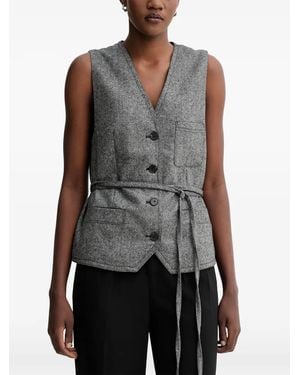 Marc O' Polo Button Belted Waistcoat - Grey