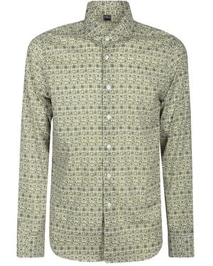 Fedeli Floral-Pattern Cotton Shirt - Green