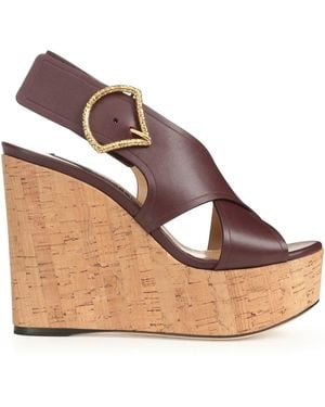 Sergio Rossi 75Mm Sea Scale Sandals - Brown