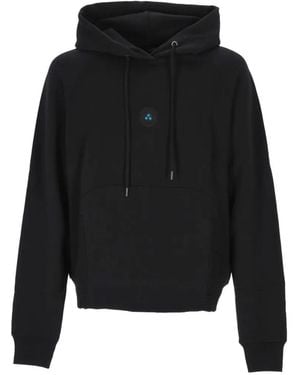 Peuterey Logo-Patch Raglan-Sleeve Hoodie - Black
