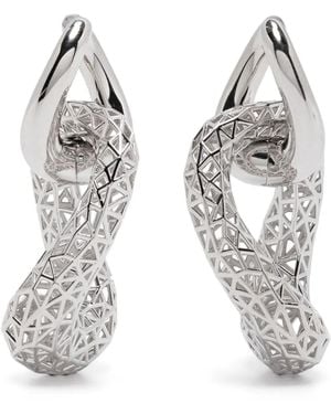 Tom Wood Maze Hoop Earrings - White