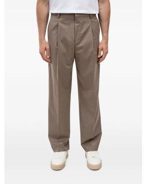 HUGO Pantalones Rectos Con Pinzas - Gris