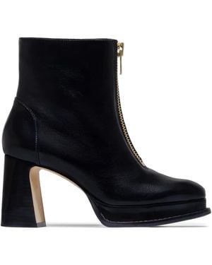 Bernardo 95Mm Mafalda Zip-Front Platform Boots - Black