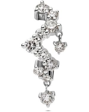 Maria Black Pendiente Huggie Sky En Oro Blanco Reciclado De 14 Ct Con Diamantes De Laboratorio