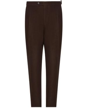 Franzese Collection Double waistband dart trousers - Braun