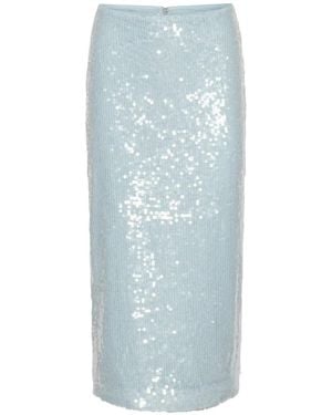 ROTATE BIRGER CHRISTENSEN Sequins Pencil Skirt Light - Blue