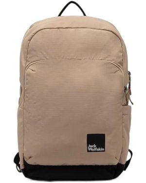 Jack Wolfskin Terraview Ripstop Logo-Patch Backpack - Natural