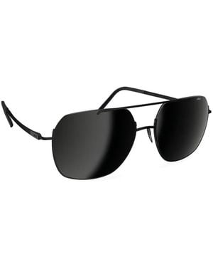 Silhouette Ingonish Dynamic Dawn Geometric-Frame Sunglasses - Black