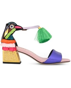 Kat Maconie Kay Tassel-Embellishment Sandals - Green