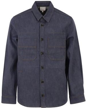 A.P.C. Contrast-Stitched Denim Jacket - Blue