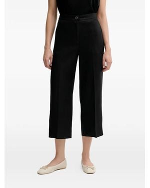 Benetton Cropped Trousers - Black