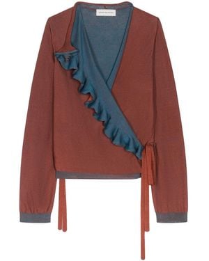 Dries Van Noten ラッフル セーター - レッド