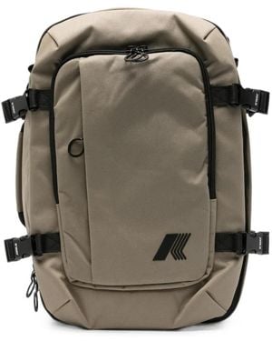 K-Way Salomette Logo-Print Buckled-Strap Backpack - Grey