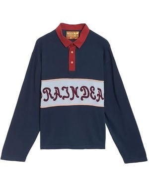 Brain Dead Poloshirt Met Logo - Blauw