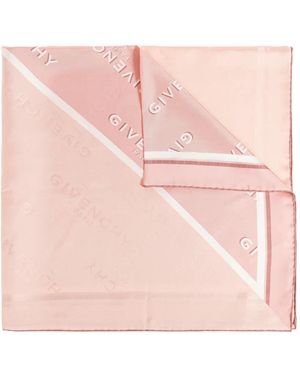 Givenchy Fular Con Logo Estampado - Rosa