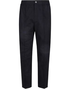 A.P.C. Elastic-Waist Cotton Pants - Blue