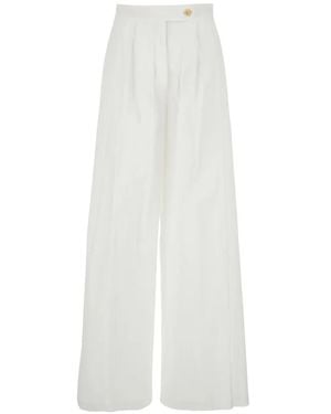 Semicouture Buddy Wide-Leg Trousers - White