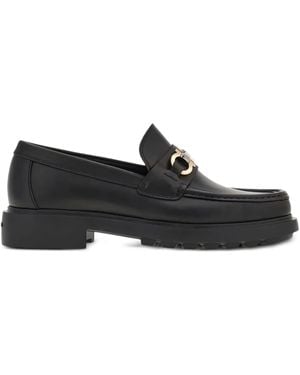 Ferragamo Loafers Met Gancini-Gesp - Zwart