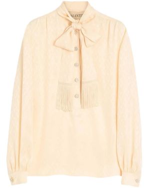 Valentino Garavani Silk Blouse - Natural