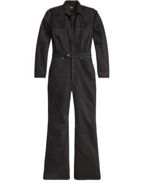 RRL Mono vaquero con cremallera - Negro