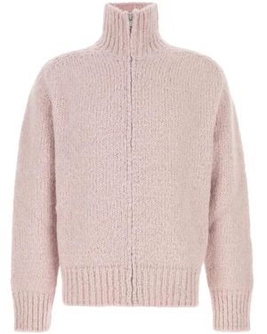 Jil Sander Zip Mohair-Blend Cardigan - Pink