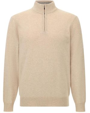 BOGGI Pull À Col Zippé - Neutre