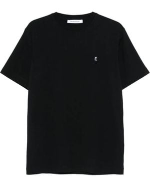 Etudes Studio É Logo-Embroidered T-Shirt - Black