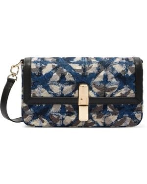 Furla S Iride Floral-Jacquard Crossbody Bag - Blue