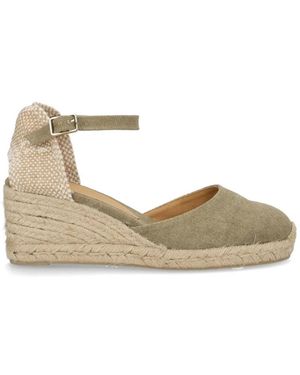 Castañer Carol Espadrilles mit Knöchelband - Mettallic