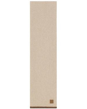 Ferragamo Wool And Cashmere Blend Scarf - White
