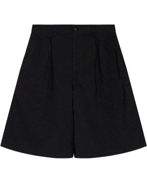 Comme des Garçons Pleated Patch-Pocket Shorts - Black