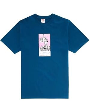 Supreme Liberty Graphic-Print T-Shirt - Blue