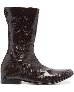 Alberta Ferretti Zip Boots - Brown