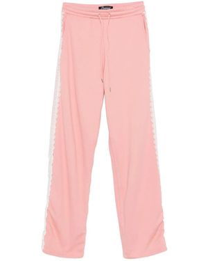 BENJAMIN BENMOYAL Lace side trim track pants - Pink