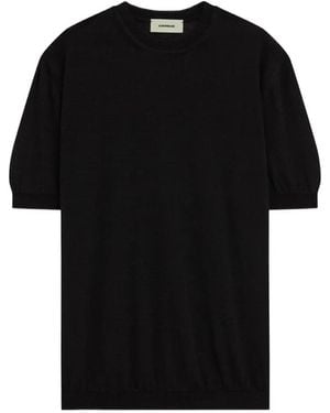 A PAPER KID Knitted T-Shirt - Black