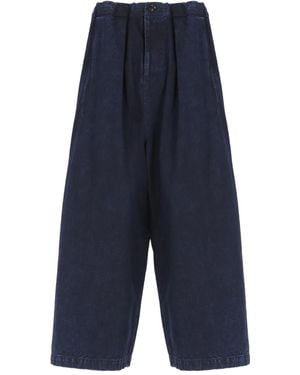 Y's Yohji Yamamoto Vaqueros con cintura elástica - Azul