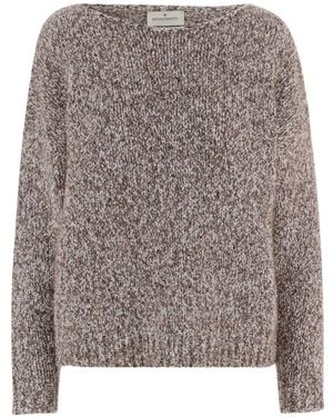 Bruno Manetti Crew-Neck Chunky-Knit Sweater - Gray