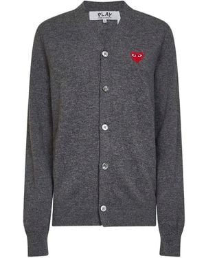 COMME DES GARÇONS PLAY Cardigan Mit Herzapplikation - Grau
