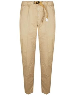 White Sand Elasticated-Waist Trousers - Natural
