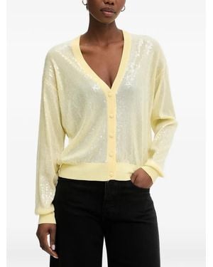 Liu Jo Cardigan À Design Brodé De Sequins - Natural