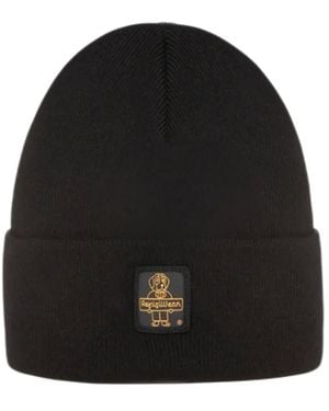 Refrigiwear Clark Logo-Patch Beanie Hat - Black