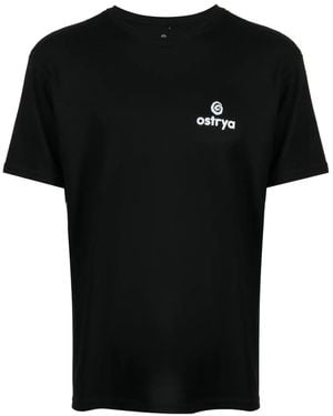 Ostrya ラウンドネック Tシャツ - ブラック