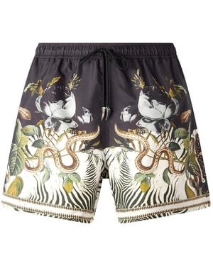 Roberto Cavalli Jungle Serpent Badeshorts - Schwarz