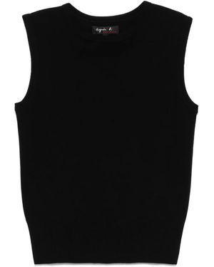 agnès b. Cotton Vest - Black